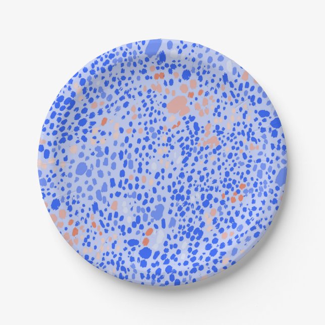 Violet Leopard Paper Plates (Front)