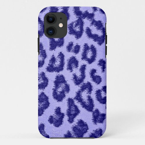 Violet Leopard Print Skin iPhone 11 Case