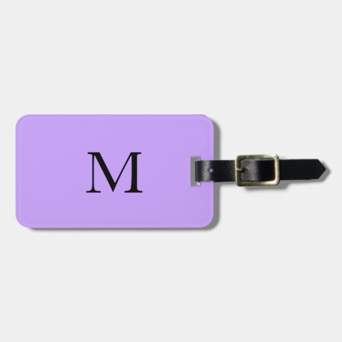 Violet Light Purple Monogram Initial Name Gift Luggage Tag