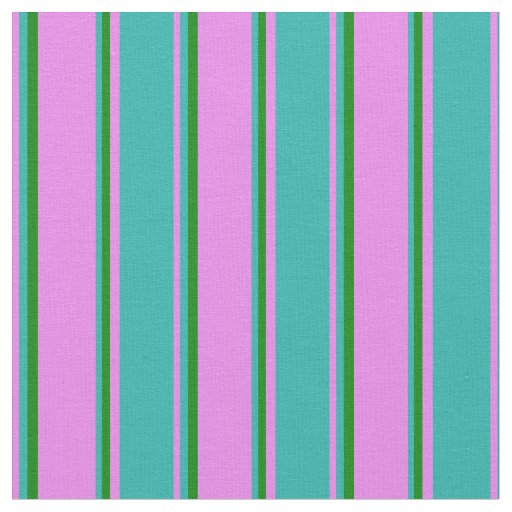 Violet, Light Sea Green & Green Colored Pattern Fabric