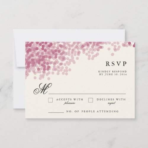 Violet Light Shower | Rustic RSVP Response Cards
