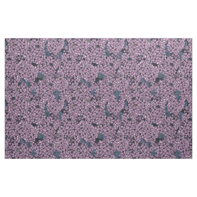 Violet Lilac garden Fabric