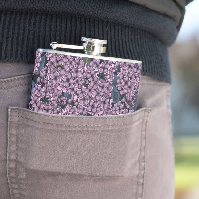 Violet Lilac garden Flask (In Situ)