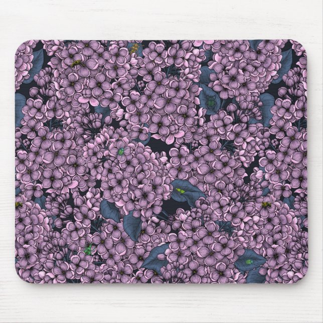 Violet Lilac garden Mouse Pad (Front)