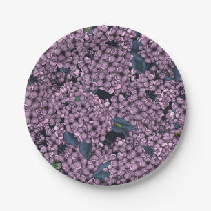 Violet Lilac garden Paper Plates