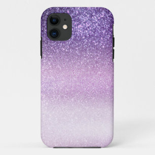 Violet Lilac Pastel Purple Triple Glitter Ombre iPhone 11 Case