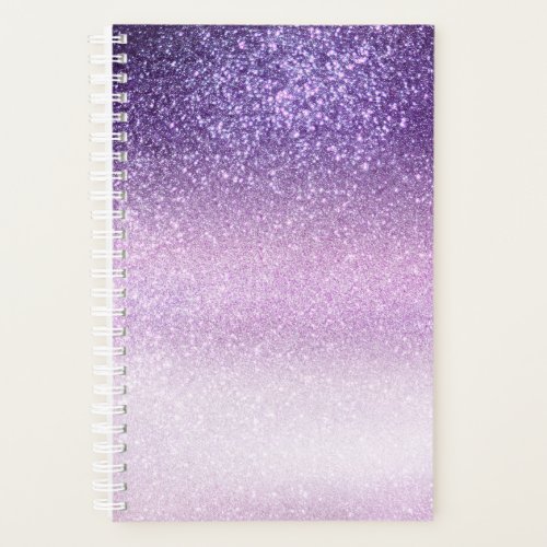 Violet Lilac Pastel Purple Triple Glitter Ombre Planner