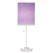 Violet Lilac Pastel Purple Triple Glitter Ombre Table Lamp (Right)
