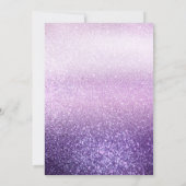 Violet Lilac Purple Triple Glitter Ombre Sweet 16 Invitation (Back)