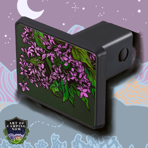 Violet lilacs hitch cover