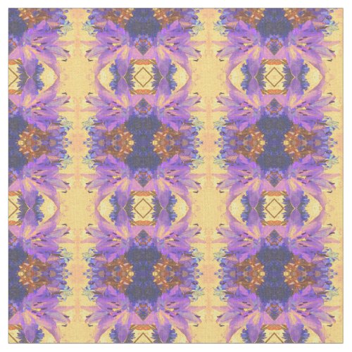 Violet Lily pattern  Fabric