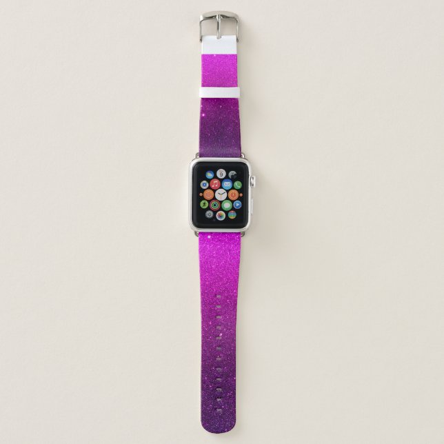 Violet luxury texture. Violet holiday background.  Apple Watch Band (Front)