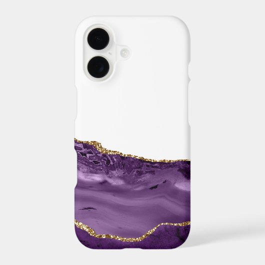 Violet Marble Agate Golden Glitter Accents Samsung Galaxy Case (Back)