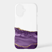 Violet Marble Agate Golden Glitter Accents Samsung Galaxy Case (Back)