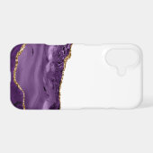 Violet Marble Agate Golden Glitter Accents Samsung Galaxy Case (Back Horizontal)