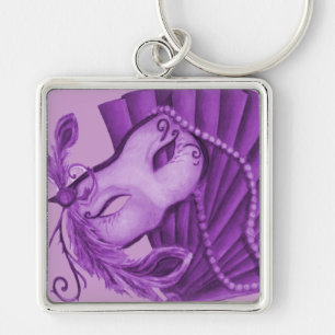 Violet Masquerade Keychain