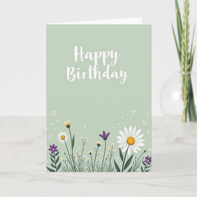 Violet Meadow Birthday Card (Front)