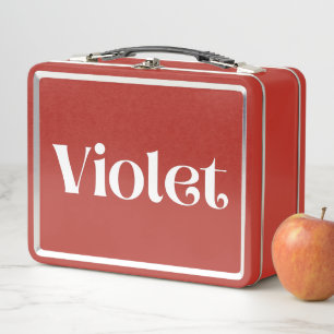 Violet Metal Lunch Box