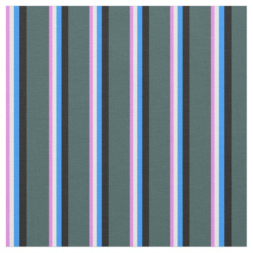 Violet, Mint Cream, Blue, Black & Dark Slate Gray Fabric