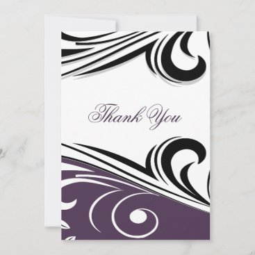 violet mod Thank You Card