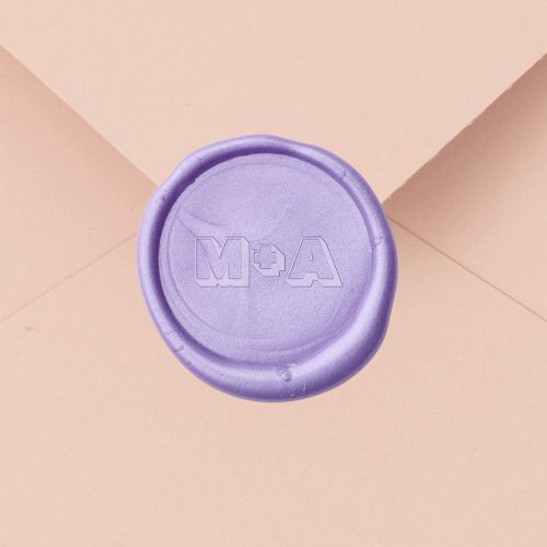 Violet monograms wedding wax seal stamp
