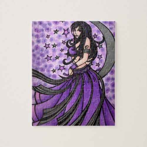 Violet Moon Belly Dancer Jigsaw Puzzle