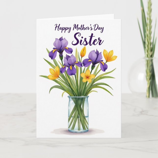 Violet Mothers Day Art Card (Front)