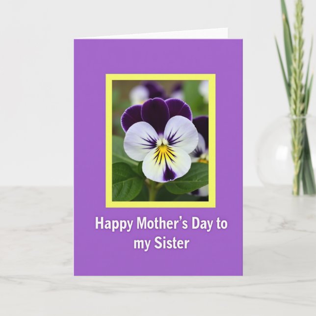 Violet Mothers Day Petals Card (Front)