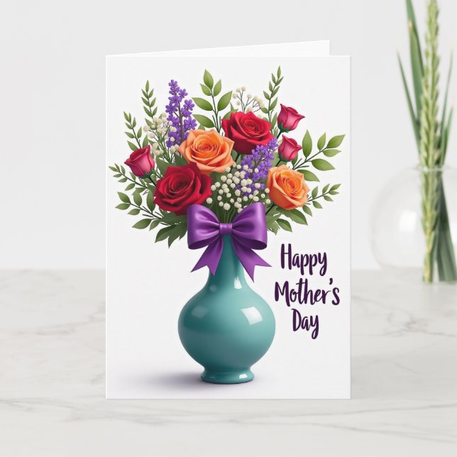 Violet Mothers Day Wish Card (Front)