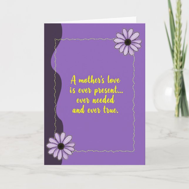 Violet Mothers Love Message Card (Front)