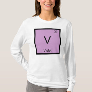 Violet Name Chemistry Element Periodic Table T-Shirt