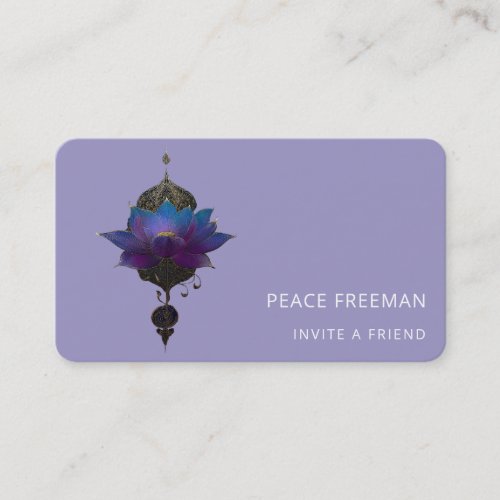 VIOLET ORACLE | MYSTICAL LOTUS EMBLEM BUSINESS CARD