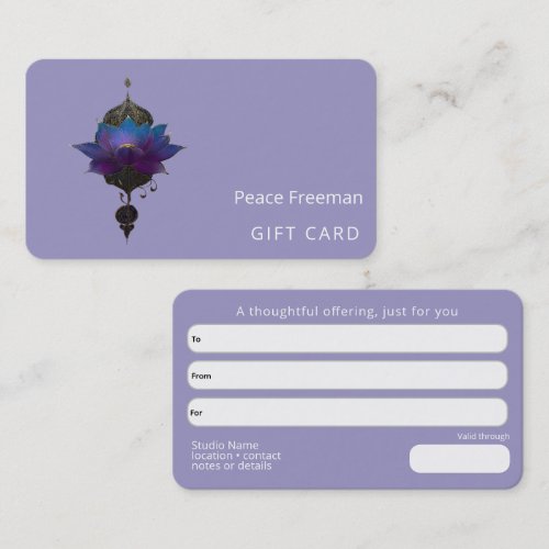 VIOLET ORACLE | MYSTICAL LOTUS EMBLEM BUSINESS CARD