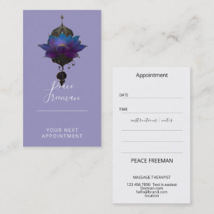 VIOLET ORACLE   MYSTICAL LOTUS EMBLEM BUSINESS CARD