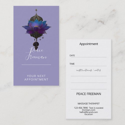 VIOLET ORACLE | MYSTICAL LOTUS EMBLEM BUSINESS CARD