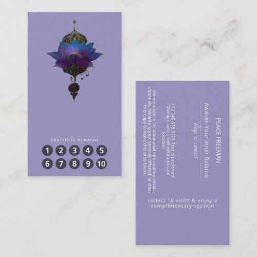 VIOLET ORACLE | MYSTICAL LOTUS EMBLEM BUSINESS CARD