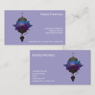 VIOLET ORACLE MYSTICAL LOTUS EMBLEM BUSINESS CARD