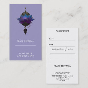 VIOLET ORACLE   MYSTICAL LOTUS EMBLEM BUSINESS CARD