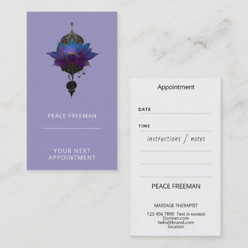 VIOLET ORACLE | MYSTICAL LOTUS EMBLEM BUSINESS CARD
