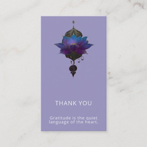VIOLET ORACLE | MYSTICAL LOTUS EMBLEM BUSINESS CARD