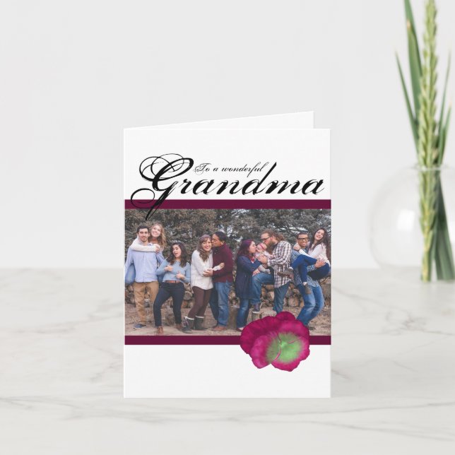 Violet Pansy Mother's Day Card for Grandma (Front)