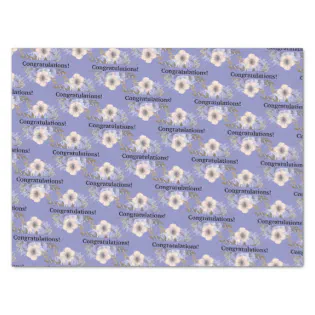 Violet &amp; Pastel Roses Custom  Tissue Paper