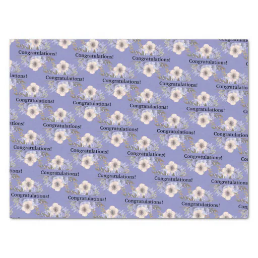Violet &amp; Pastel Roses Custom  Tissue Paper