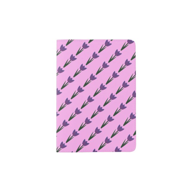 Violet Patchwork Tulip Passport Holder (Front)