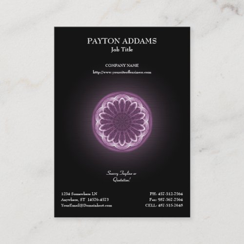Violet Petals Artwork - Vertical Business Card