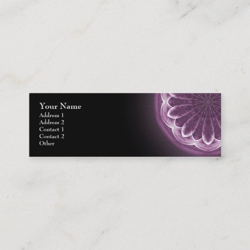 Customizable Violet Petals Mandala - Profile Business Card