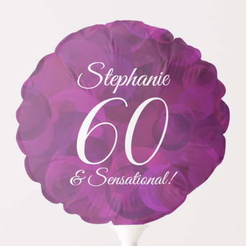 Violet Pink 60 and Sensational Birthday Party Balloon