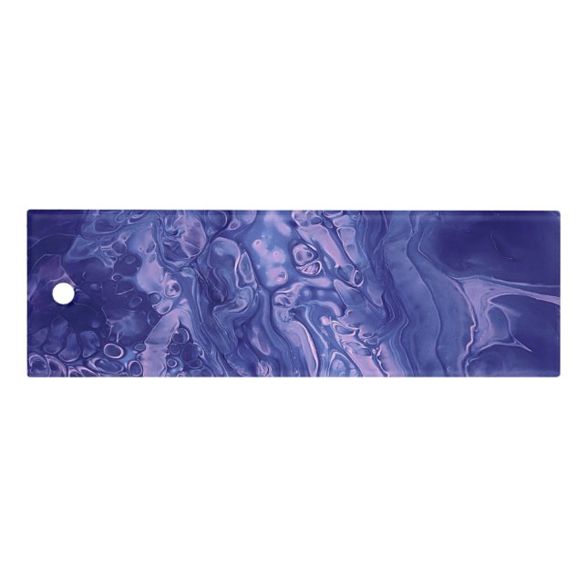 Violet Pink Acrylic Pouring Abstract Fluid Art Ruler (Front)