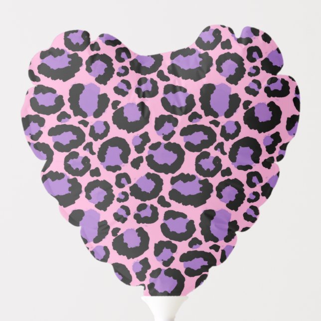 Violet Pink Cheetah Leopard Pattern Animal Lover Balloon (Front)