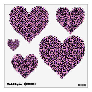 Violet Pink Cheetah Leopard Pattern Animal Lover Wall Decal